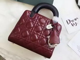 Dior Lily Bag in Two Tone Red and Sapphire Blue Cannage Lambskin for Sale