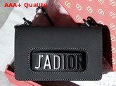 Dior Mini J Adior Flap Bag in Black Calfskin with Black Hardware Replica