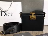 Dior Small Dioraddict Lockbox Bag in Smooth Black Calfskin For Sale