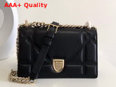 Dior Small Diorama Bag in Black Quilted Lambskin with Large Cannage Motif Replica