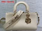 Dior Small Lady D Rire My Abcdior Bag in White Bull Leather Replica