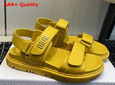 Dioract Sandal in Yellow Lambskin Replica