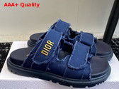 Dioract Slide Blue Fringed Cotton Canvas Replica