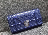 Diorama Wallet On Chain Pouch Metallic Blue for Sale
