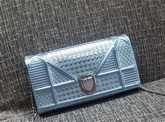 Diorama Wallet On Chain Pouch Metallic Light Blue for Sale