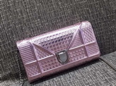 Diorama Wallet On Chain Pouch Metallic Pink for Sale