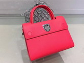 Mini Diorever Bag in Fluorescent Goji Pink Bullcalf Leather for Sale