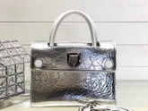 Mini Diorever Bag in Silver Calf Leather for Sale