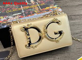 Dolce Gabbana Nappa Leather DG Girls Shoulder Bag in Gold Replica