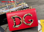Dolce Gabbana Nappa Leather DG Girls Shoulder Bag in Red Replica