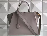 Fendi 3Jours Grey Leather Shopper Bag For Sale