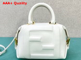 Fendi FF Cube Ice White Nappa Leather Mini Bag Replica