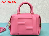 Fendi FF Cube Pink Nappa Leather Mini Bag Replica
