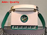 Fendi Kan I Logo Bag in Pink with Green FF Pattern Replica