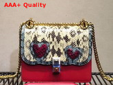 Fendi Kan I Small Red Leather Mini Bag with Python Details Replica