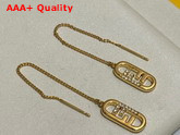 Fendi O Lock Earrings Gold Colored Earrings Replica