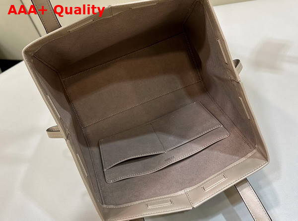 Fendi Origami Medium Dove Gray Leather Bag that Can be Transformed Replica