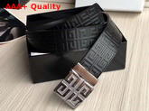Givenchy 4G Buckle Belt in Black Embossed Leather Replica