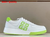 Givenchy G4 Sneakers in White and Neon Yellow Leather Replica