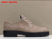 Givenchy Men Derbies in Beige 4G Suede Leather Replica