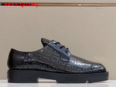 Givenchy Men Derbies in Black Brushed 4G Leather Replica