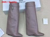 Givenchy Shark Lock Boots in Nude Leather Replica