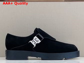 Givenchy Squared Derbies in Black Suede Leather with 4G Buckle Replica