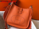 Hermes Evelyne III 29 Bag in Orange Taurillon Clemence Leather Replica