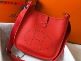Hermes Evelyne III 29 Bag in Red Taurillon Clemence Leather Replica
