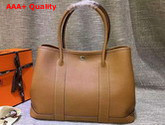 Hermes Garden Party Bag in Tan Togo Leather Replica