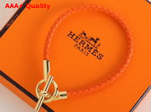 Hermes Glenan Bracelet in Orange Swift Calfskin Replica