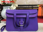Hermes Halzan 31 Bag in Light Purple Taurillon Clemence Leather Replica