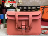 Hermes Halzan 31 Bag in Pink Taurillon Clemence Leather Replica