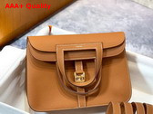 Hermes Halzan Mini Bag in Gold Taurillon Clemence Leather Replica