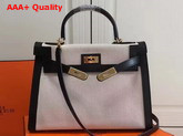 Hermes Kelly 32 Canvas and Leather Replica