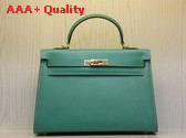 Hermes Kelly 32 Epson Leather Turquoise Replica