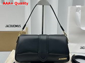 Jacquemus Le Bambimou Puffed Flap Bag in Black Soft Padded Leather Replica