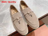 Loro Piana Summer Charms Walk Loafers in Windy Dunes Suede Leather Replica