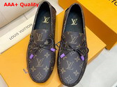 LV Driver Mocassin in Monogram Grained Calf Leather 1AAF2A Replica