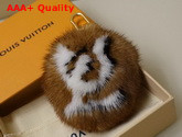 LV Fur Bag Charm and Key Holder in Brown Mink Fur M69563 Replica