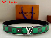 LV Initiales 40mm Reversible Belt in Green Damier Pop Coated Canvas M8545V Replica
