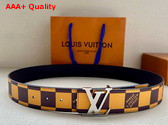 LV Initiales 40mm Reversible Belt in Yellow Damier Pop Coated Canvas M8546V Replica