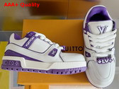 LV Trainer Maxi Sneaker in Purple Calf Leather 1ACRKG Replica