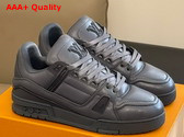 LV Trainer Sneaker in Grey Calf Leather 1AC5CT Replica