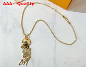 LVXNBA Flying Ball Necklace Gold Color Hardware Chain MP3055 Replica