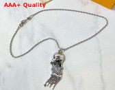 LVXNBA Flying Ball Necklace Silver Color Hardware Chain Replica