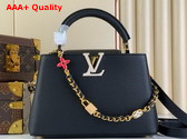 Louis Vuitton Capucines BB Handbag in Black Taurillon Leather M23950 Replica