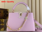 Louis Vuitton Capucines BB Handbag in Marshmallow Taurillon Leather Replica