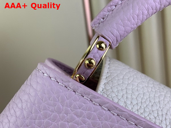 Louis Vuitton Capucines Mini Handbag in Marshmallow Taurillon Leather M23951 Replica