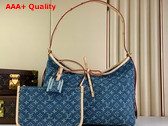 Louis Vuitton Carryall MM Handbag in Blue Monogram Denim Replica